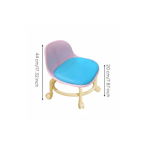 Image of Rolling Stool Wheels Kids Rolling Stool Easy to Move Roller Seat for Entryway, Living Room