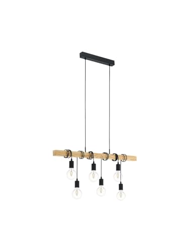 Lustre vintage rustique en bois Generico à 6 lumières GL0527