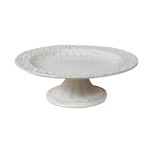 Relaxdays Alzata per Dolci a 2 Piani, in Plastica e Legno, Alzatina per Muffin, Piatti Tondi