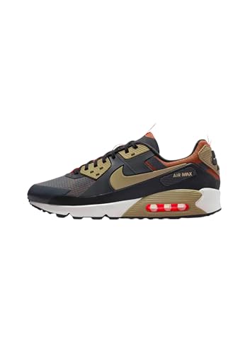 Nike Air Max 90 Drift Men's Shoes (FB2877-002, Dark Smoke Grey/Black/Hyper Crimson/Khaki) Size 10