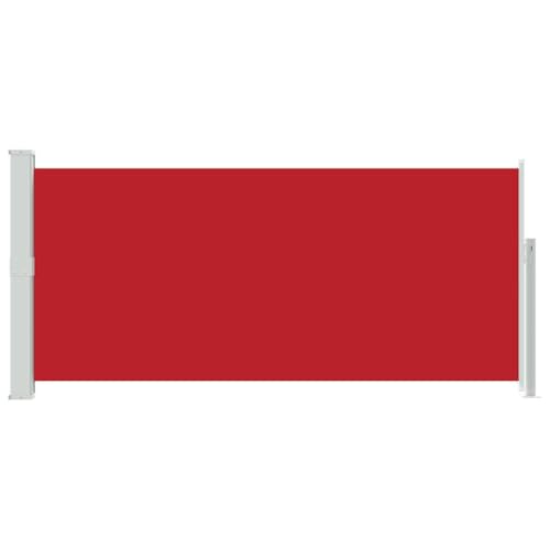 Store latéral extensible rouge imperméable et résistant aux UV pour balcon