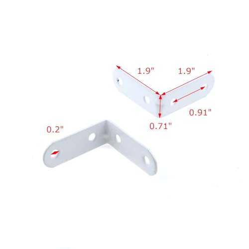 Équerres d'angle en fer robuste Coshar blanc pour meuble chic