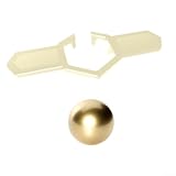 38 mm Kaffee-Kühlkugel, 1 Packung Edelstahl-Kaffeekühler für schnelles Kühlen ohne Verdünnung, wiederverwendbarer, nicht schmelzender Getränkekühler für Kaffee- und Whisky-Liebhaber (weiß + 38 mm Gold