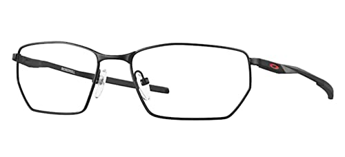 Oakley Men's Ox5151 Monohull Rectangular Prescription Eyewear Frames, Satin Black Red Icon/Demo Lens, 53 mm