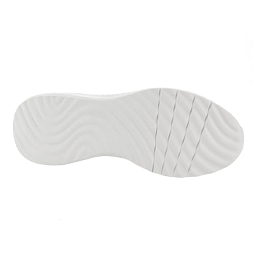 Skechers BOBS Squad Chaos-Solid Step Slip-Ins Men's Sneaker, 7 D(M) US, White