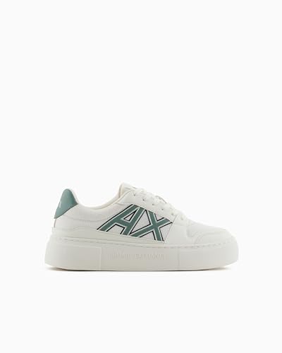 Armani Exchange Women's Thick Sneaker with Bold Ax Logo on The Side3