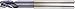 WIDIA Hanita TF4QN313005A 4QN3 HP Roughing End Mill, 0.03" Radius, 0.625" LOC, 0.5" Cutting Diameter, Carbide, TiAlN Coating, RH Cut, 3-Flute