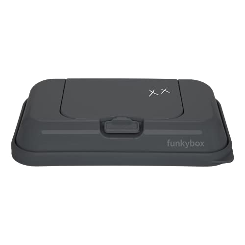 Caja de almacenamiento para toallitas húmedas, diseño bonito y función perfecta, unisex, frescura duradera y fácil de usar (To go, gris oscuro, XX)