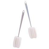 UPKOCH 2個長柄ボトルブラシ 軽量耐久スポンジ付き 深底対応多用途洗浄ブラシ ワイン 哺乳瓶 カップ用 清掃用具