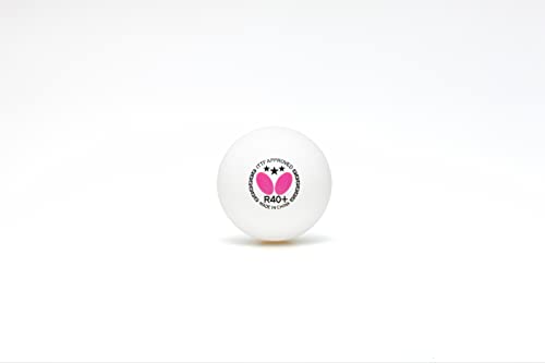 Butterfly R40+ 3* Table Tennis Ball- box of three, White, Pack Of 3 - Image 2