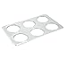 Winco ADP-444 Stainless Steel Adapter Plate With (6) 4-3/4" Diameter Inset Holes-ADP-444