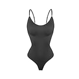 Holajoy Women's Sexy Shapewear Bodysuit G-string Body Shaper Medium Fall Extra Firm Fashion Prom Elasthane Leotard Black 8-10