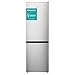 Hisense RB390N4AC2 Kühl-Gefrierkombination/ NoFrostPlus/ FreshZone/ Multiflow 360°/ HolidayMode/ 186 cm/ Kühlteil 207 l/ Gefrierteil 97 l/ 39 dB/ 243 kWh/ Jahr/ Inox-Look, Edelstahl