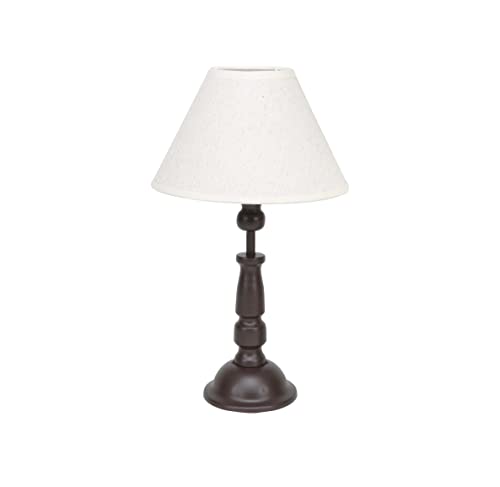 thesecrethome.es - Lámpara de Forja para Mesita - Lámpara de Noche en Tela y Hierro Forjado - Iluminación para el Hogar - Decoración para Dormitorio y Salón - Diámetro 20 cm (Modelo 17) Cover