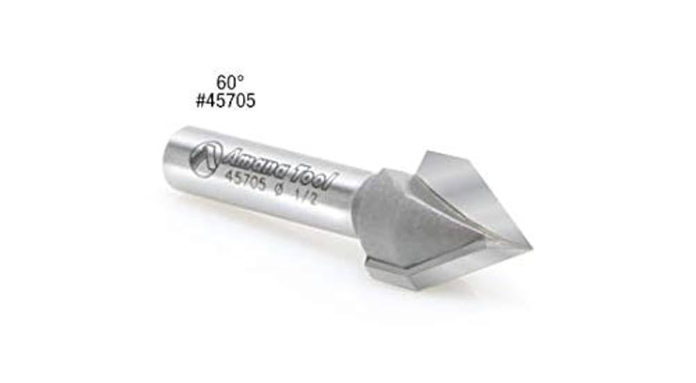 Chari　Amatera Amana Tool - 45728-CNC Carbide Tipped V-Groove 90 Deg x 1-1