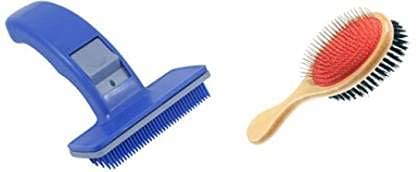Kapoor pets™ Slicker Brushes for Dog, Cat Dog Grooming Kit - Double Sided Wooden Dog Pin Brush + Dog Plastic Slicker Brush with Press Key (Combo of 2 Combs) (B0992BXPGX) Amazon Price History, Amazon Price Tracker