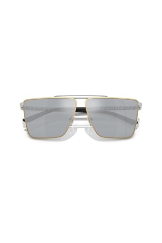 Image of Versace Man Sunglasses Gold Frame, Dark Grey Lenses, 64MM
