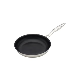 Swiss Diamond 9.5 Inch Stainless Steel Nonstick Fry Pan, Induction Compatible Skillet, Dishwasher and Oven Safe