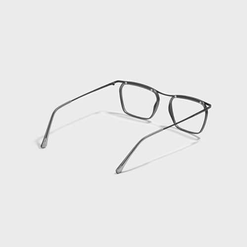 Image of SAM AND MARSHALL CHARLIE Eyeglasses - Light Weight Blu-Cut Computer Glasses With Tinted Metal Frames - Prescription Friendly Rectangle Shape for Men & Women