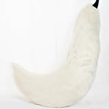 COZENTA 尻尾 コスプレ 特大 狐 しっぽ 仮装 ケモナー (ホワイト 白)