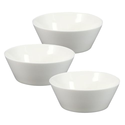山加商店 美濃焼 「 ナチュラルダイニング 」 サラダボウル 3個 ファミリー 食器セット 径約13×深さ5cm 電子レンジ可 食洗機対応 日本製 HD無地 ホワイト YMK121-358S