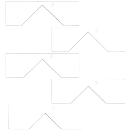 BENECREAT 10 Pcs Acrylic Corner Miter Tool, 3/4/5/6/7mm Clear Book Binding Corner Cutting Tool, Bookbinding Corner Cutting Jig Set for Album Making, Bookbinding