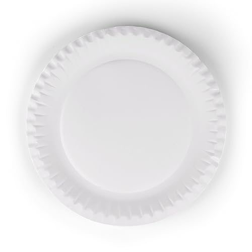 Inoverse 500 Pezzi Piatti di Carta, Piatti Usa e Getta Bianchi, Rotondi-23cm, Stoviglie Ecologiche per Feste, Stoviglie Usa e Getta, Piatti per Torte, Piatti di Carta Usa e Getta