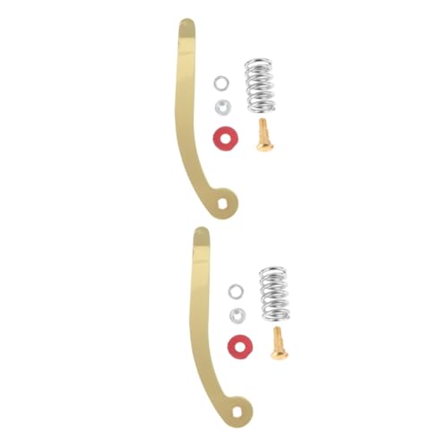 QUMIIRITY 2pcs Whammy Bar Tremolo Bridge Tailpiece Hand Crank for Guitars Gold Vibrato Bridge System