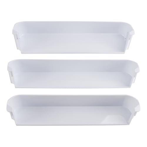 Lot de 3 compartiments de porte de rechange pour réfrigérateur Dometic RM2652 RM2553 RM2852 RM4873 - Lot de 3 étagères de réfrigérateur - Blanc - En plastique...