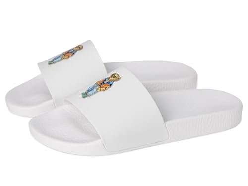 POLO RALPH LAUREN Mens Polo Bear Slide White Beach Shop Bear 14 Medium