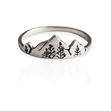 Mountain Ring For Women • Serling Silver Ring • Highs And Lows Ring • Mother Daughter Ring • Mountain Range Ring • Alaska Wildflower Ring
