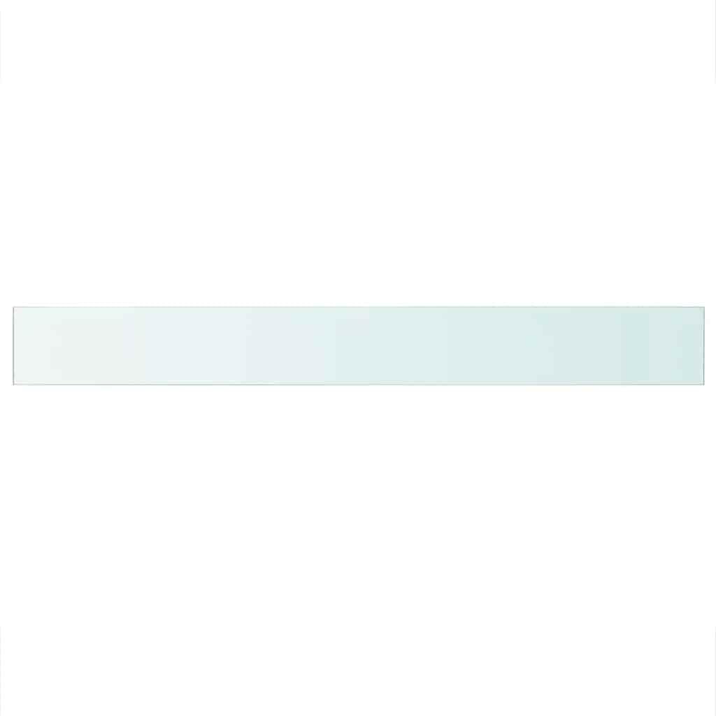 Regalboden Glas Transparent 110x12 cm, 8mm Hartglas Wandregal, schwebendes Regal für Wohnzimmer, Laden, Büro, belastbar bis 15kg