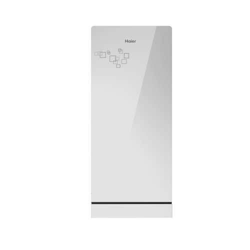 Haier 190L 5 Star Direct Cool Inverter Single Door Refrigerator (HED-205SGB-P, Mirror Glass, Base Stand with Drawer)