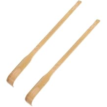 Long Handle Bamboo Back Scratcher Set of 2 Manual Wood Massager for Itch Relief Portable Traditional Back Scratcher for Adults and Elderly Use at Home or Travel