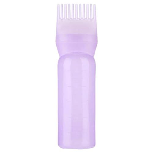 Galeyyu Bouteille Applicateur D'huile Capillaire, Peigne De Racines, Brosse De Teinture De Cheveux 6 OZ, Couleur À Cheveux, Huile À Peigner