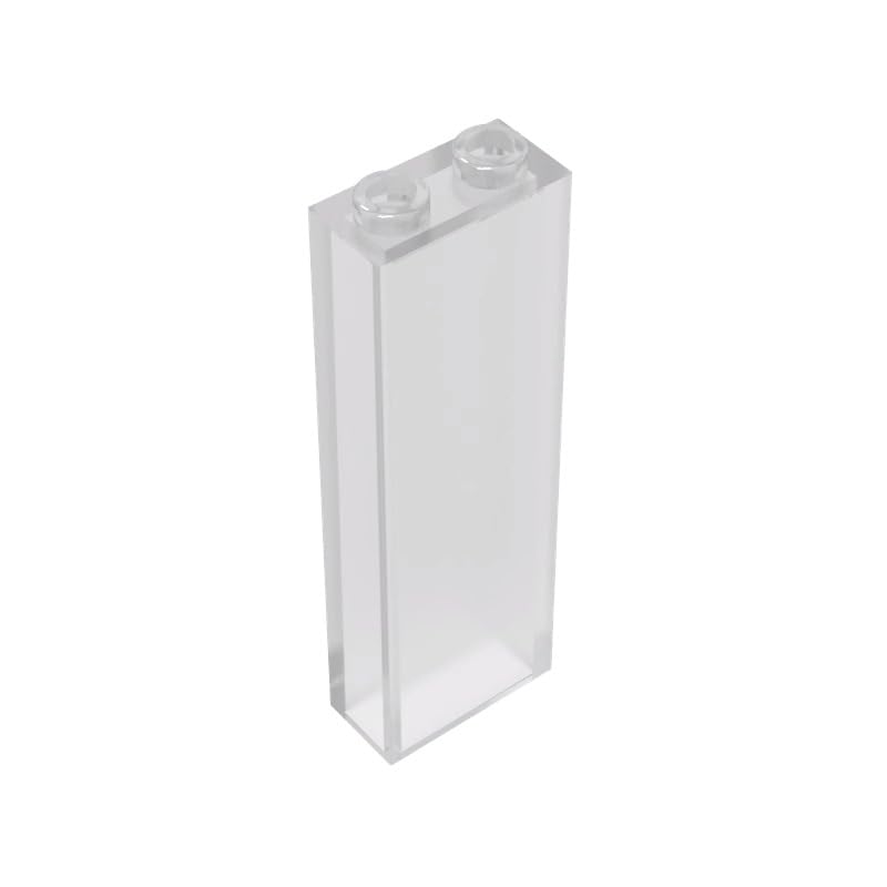 Gobricks 2454 Basic Bricks Brick 1x2x5 Without Side Supports 10 Pieces GDS-740 Compatible with Lego Building Blocks Color:Trans-Clear