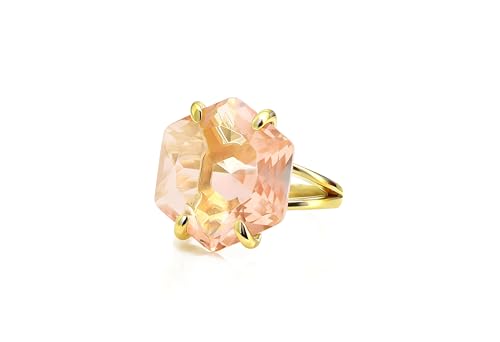 Bijoux morganite : portez ces grosses bagues en cristal vintage pour sublimer votre style quotidien