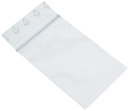 Druckverschlussbeutel 100 x Zip Druckverschluss Beutel 40x60 mm 5uq, klar, 1-Pack