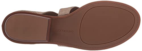 Lucky Brand Women's Sicole Gladiator Sandal Heeled, Dune, 9.5 #TOP3
