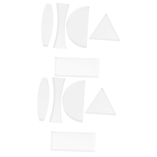 NAMOARLY 10 Pcs Optical Lens Concave Convex Lenses Lens Experiment Physical Experiment Lens Double Concave Lens Optical Lab Prism Optic Convex Concave Lens Basic Physics Lens Acrylic White