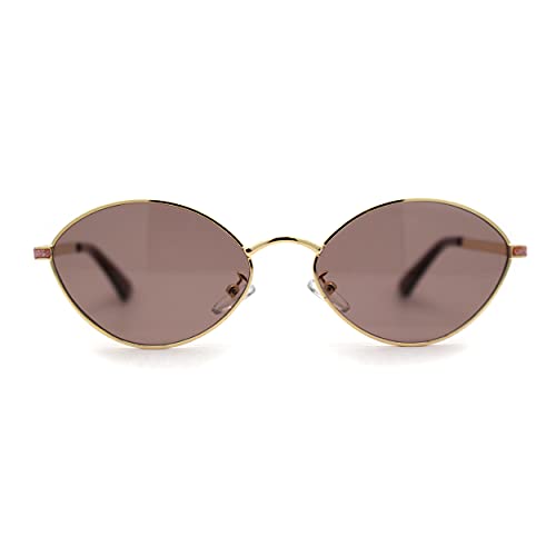 Womens Glitter Arm Metal Rim Diamond Shape Metal Sunglasses2