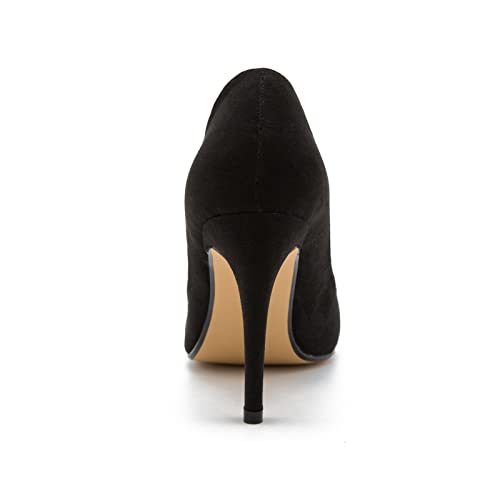 Image of Women's Men's Pointed Toe High Heel Pumps, Slip On, 3.94 Inch Stiletto Heel