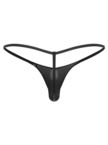 Mens Transparent G-String Underwear Sexy Mesh Bulge Pouch Low Rise T-Back Thongs Lingerie2