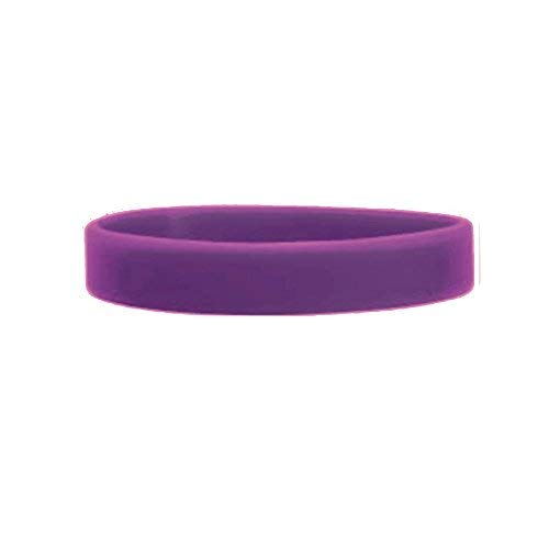 Silicone Wristbands Pack of 10 Infant Sizes Choice of Colours (Purple)