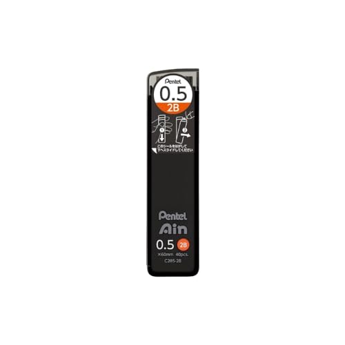 Pentel Grafites Ain para Lapiseiras 0.5mm 2B C285-2BO