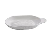 TOPPERFUN Keramische Küchenschleifplatte für Knoblauch Ingwer und Gemüse Handlicher Süßkartoffelbrecher Leicht zu Reinigen Spülmaschinenfest Küchenwerkzeug für Müheloses