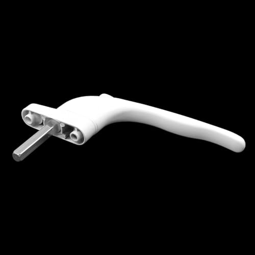 Hsthe Sea 2PCS UPVC Window Handle Lockable Window Handle Aluminum for Indoor and Outdoor UPVC Window-White - Image 4