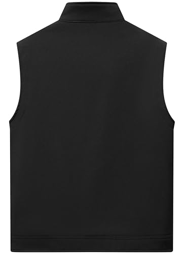 Image of VtuAOL Men's Lightweight Softshell Vest Outdoor Quilted Vest Sleeveless Jacket for Travel Hiking Golf