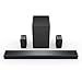 TCL 5.1ch Sound Bar with Wireless Subwoofer (Q6510, 2023 - Model), Dolby Audio, DTS Virtual:X, 430W, Built-in Center Channel Speaker, 2 Rear Surround Sound Speakers, Wall Mount / HDMI cable included