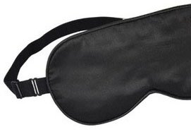 Zijdezwart oogmasker voor slaap elastisch oogmasker voor reizen en dutje - Image 3